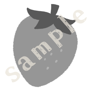 いちご　白黒　sample