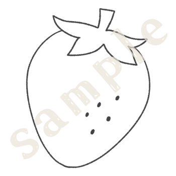 いちご　線画　sample