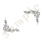花フレーム（春）白黒　sample