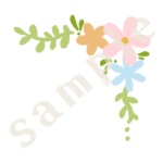 花のフレーム（春）上カギカラー　sample