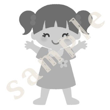 おんなのこ白黒sample