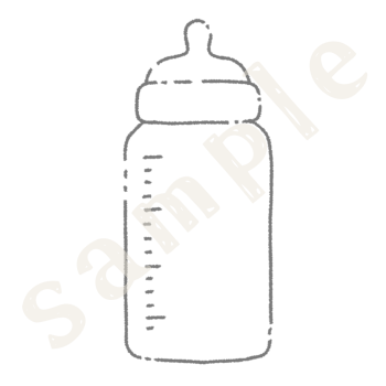 哺乳瓶　線画sample