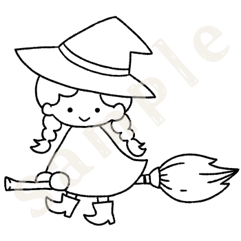 魔女　線画sample