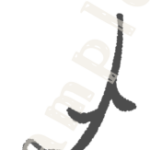 カーネーションフレームのイラスト　下カギ白黒sample