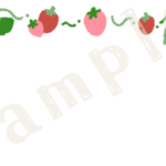 いちごのフレームのイラスト　上カギsample