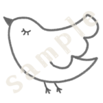 小鳥1線画sample