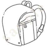 ランドセルのイラスト　線画sample