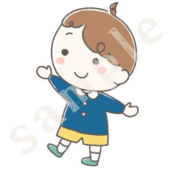 園児服の男の子のイラスト　カラーsample