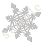 雪の結晶1　白黒　sample