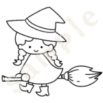 魔女　線画sample