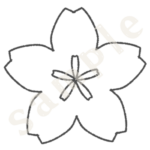 桜の花のイラスト3　線画sample