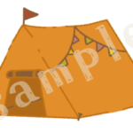 テントのイラスト　カラーsample