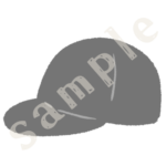 赤帽子のイラスト　白黒sample