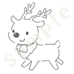 トナカイ　線画sample