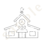 園舎　線画sample