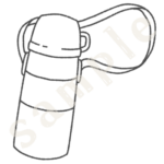 水筒のイラスト　線画sample