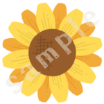 ひまわりのイラスト　カラーsample