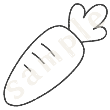 にんじんのイラスト　線画sample